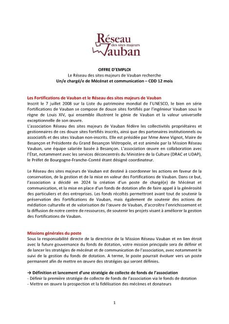 Fiche de poste