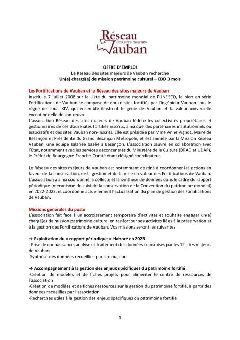 Fiche de poste