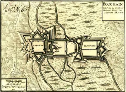 Bouchain, plan de 1711, Krigsarkivet, Stockholm.