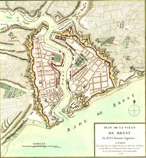 Brest, plan de 1779, Krigsarkivet, Stockholm.