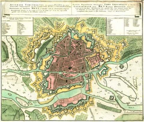 Metz, plan de 1732, Krigsarkivet, Stockholm.