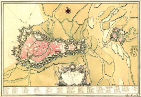Strasbourg, plan de 1734, Krigsarkivet, Stockholm.