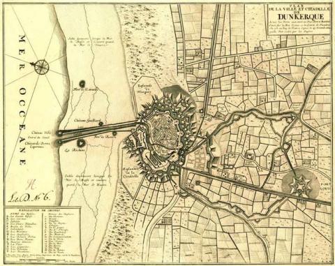 Dunkerque, plan de 1711, Krigsarkivet, Stockholm.