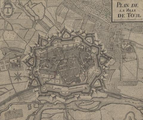 Plan de la ville de Toul, 1700, gallica.bnf.fr/ Bibliothèque nationale de France.