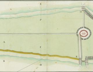 Plan de l’île Saint-Simon ou île devant Blaye, Bibliothèque nationale de France, département Arsenal, MS-6439 (163).