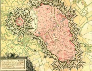 Lille, plan de 1737, Krigsarkivet, Stockholm.